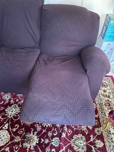 Photo of free Brown reclining sofa (Hampton Vale) #4