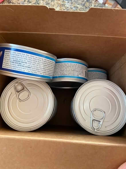Photo of free 12 cans of expired cat food (South Downers Grove near YMCA) #1