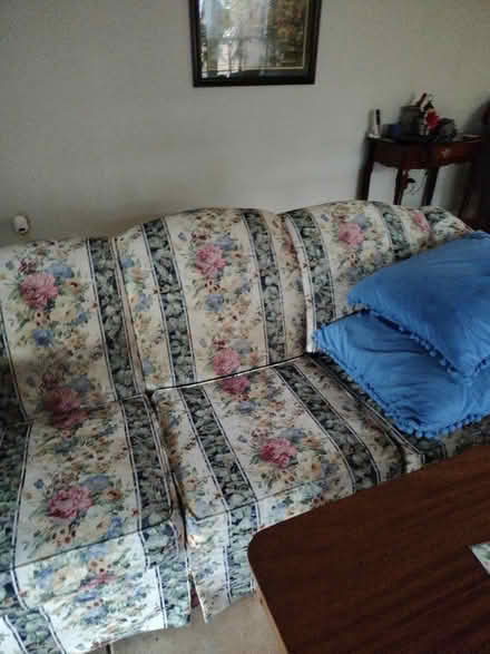 Photo of free sofa loveseat. needs deep clean (West Biloxi) #1