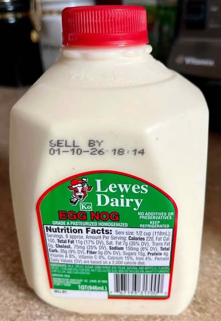 Photo of free Unopened Bottle of Eggnog (Silver Spring MD) #1