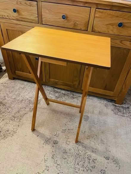 Photo of free Fold out small wooden side table (Earls Court SW10) #1