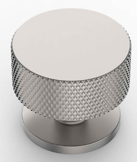 Photo of free Two knurled brushed nickel cabinet knobs (Manor Farm KT14) #1