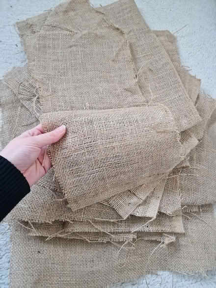 Photo of free Hessian Fabric Offcuts (Woking GU22 9) #1