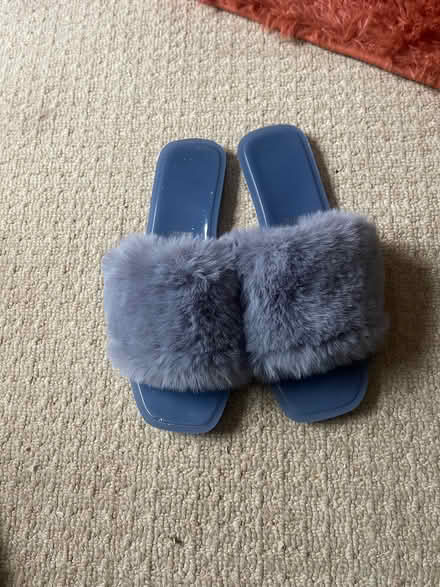 Photo of free Blue furry mules size 7 (Kenilworth CV8) #1