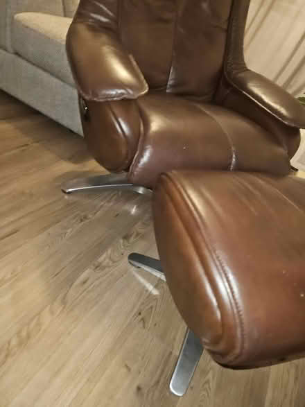 Photo of free Recliner with footstool (Burnage M19) #2