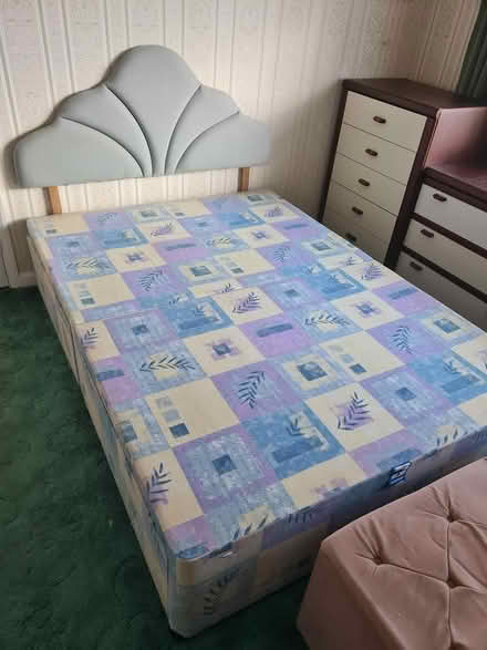 Photo of free 4'6" dbl bed base & headboard (CT6) #3