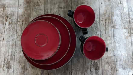 Photo of free John Rocha Pico Red stoneware dinner set (Queens Park MK40) #1