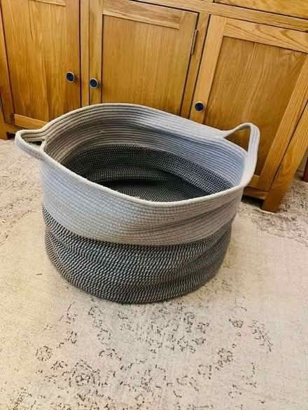 Photo of free Thick woven blanket basket (Earls Court SW10) #1