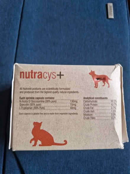 Photo of free Medication NutraCys cats /dogs (East Grinstead town center) #1