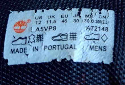 Photo of free MENS TIMBERLAND Boots (Purbrook PO7) #2