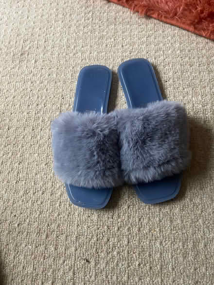 Photo of free Blue furry mules size 7 (Kenilworth CV8) #2