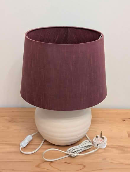 Photo of free IKEA purple ceramic table lamp (Colindale NW9) #2