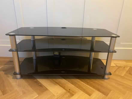 Photo of free Black Silver Glass TV Stand (Headingley LS4) #1