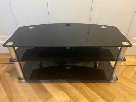 Photo of free Black Silver Glass TV Stand (Headingley LS4) #3