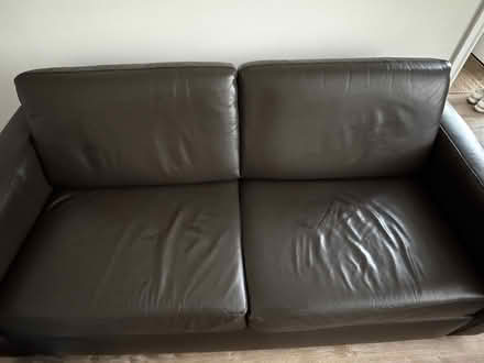 Photo of free Next Brown Leather Sofa (Dales Brow M27) #3