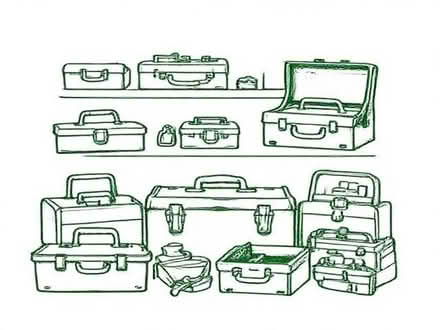 Photo of Old toolboxes, cases, tins / storage (St James' End) #1