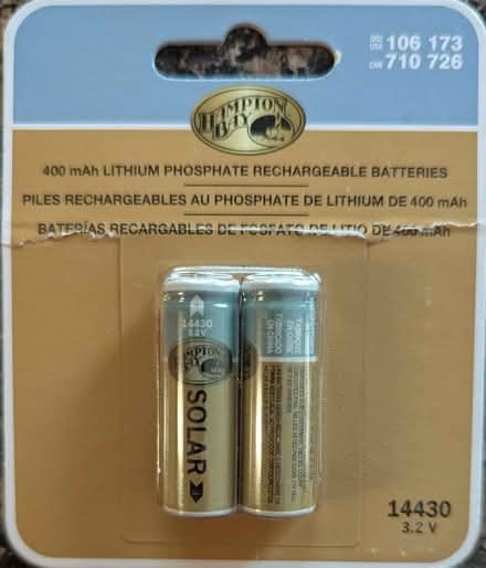 Photo of free 3.2v Rechargeable Batteries (Cuesta Park) #1