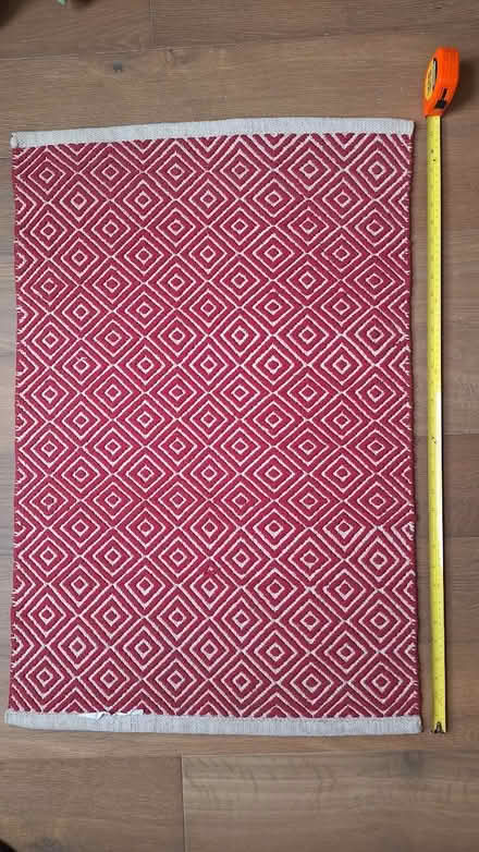 Photo of free 2x red & white rugs (E17 Queens/Boundary Road) #1