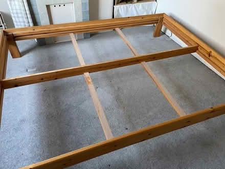 Photo of free Solid wooden King size bed frame (CO7 Wivenhoe) #3