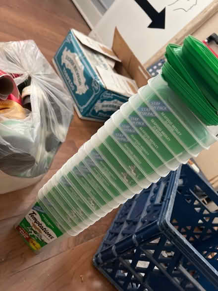 Photo of free Stack of plastic containers w lids (Caroline st Fredericksburg) #1