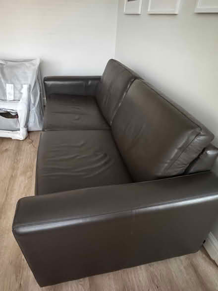 Photo of free Next Brown Leather Sofa (Dales Brow M27) #2