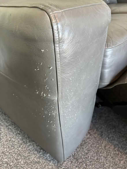 Photo of free Grey leather recliner 2 seater sofa (Chigwell IG7) #4