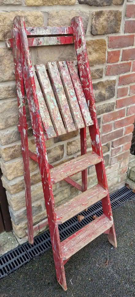 Photo of free Old Wooden Step Ladders (Chilcompton) #4