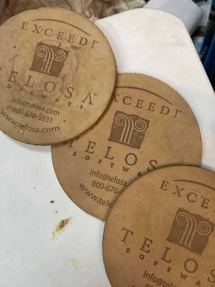 Photo of free Three leather coasters (Foothill Boulevard Cupertino) #1