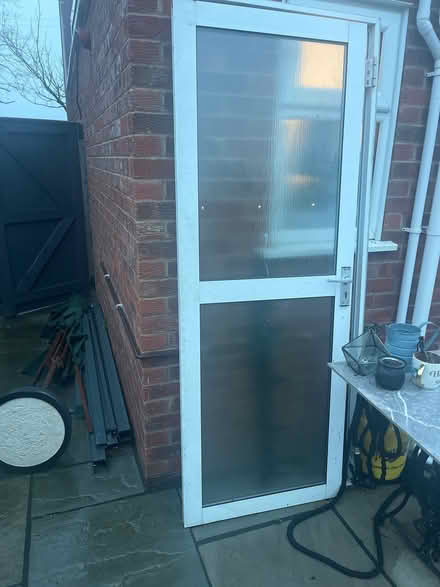 Photo of free Outside door. Glass and metal along with Frame (Chigwell IG6) #2