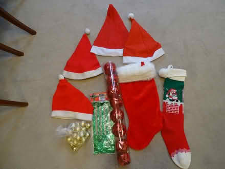 Photo of free Christmas stockings, hats, window decs and tree baubles (Tolworth KT5) #1