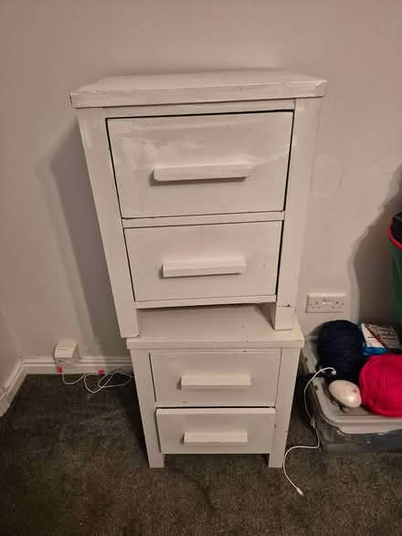Photo of free White Solid Wood Side Cabinets (Bs34) #2