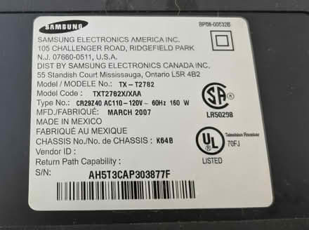 Photo of free Samsung TV (Robbinsville) #2