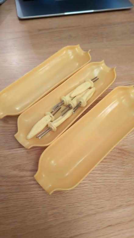 Photo of free 3 corn cob plates and skewers (Finchampstead, RG40) #1