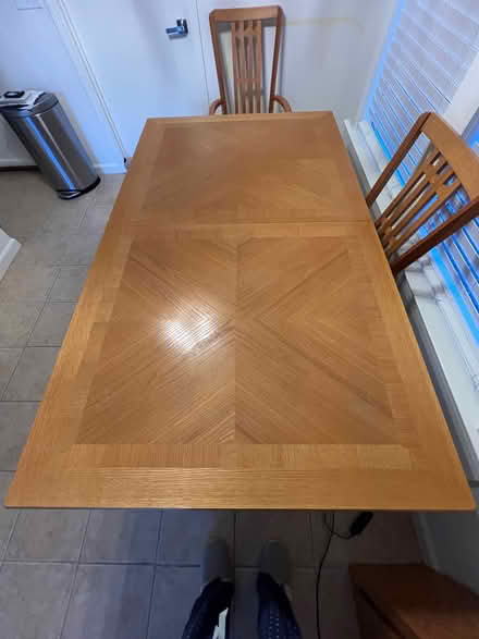 Photo of free Dining room table (no chairs) (La Paloma Ct. off of Valdora) #1