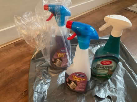 Photo of free CAT litter tray sprays & stain remover (some part used) (Ham TW10) #1