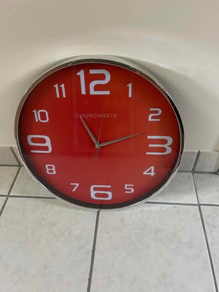 Photo of free Large red wall clock (Mansfield nottinghamshire) #1