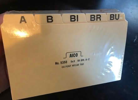 Photo of free 3x5 index card dividers (Woodward &12 Mile Road) #1