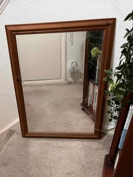Photo of free Large pine framed mirror (Allenton Derby DE24) #1