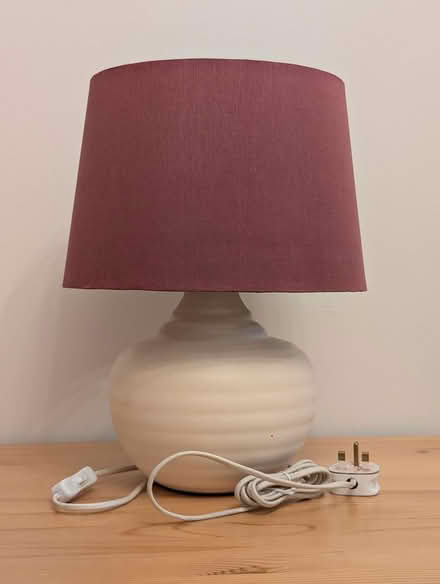 Photo of free IKEA purple ceramic table lamp (Colindale NW9) #1