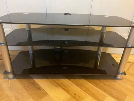Photo of free Black Silver Glass TV Stand (Headingley LS4) #2