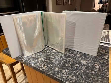 Photo of free Two Binders with clear hole punched plastic sleeves (Oxshott KT22) #1