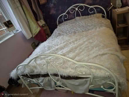 Photo of free Double bed frame with mattress (B49 6be) #3