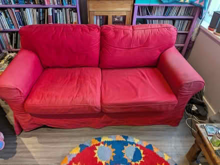 Photo of free Red comfy sofa (Weymouth DT4) #1