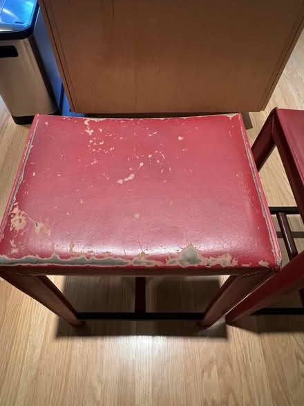 Photo of free 2 Crate & Barrel leather stools (Midtown Palo Alto) #2