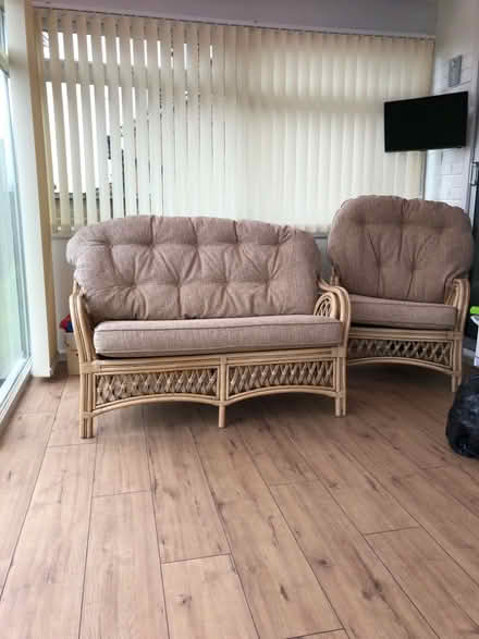 Photo of free 2 seat sofa 2 chairs used in the conservatory (Bilton HG1) #1
