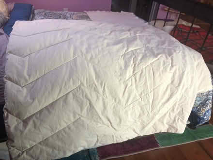 Photo of free Queen medium weight down comforter (Weymouth Landing) #1