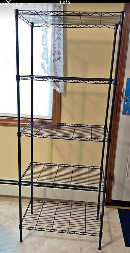 Photo of free white wire shelving unit (Robbinsville) #2
