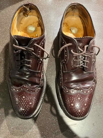 Photo of free Size 7 men’s Loake Royal Brogue shoes - ox-blood / burgundy colour (Brighouse HD6) #1
