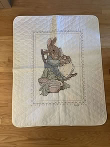 Photo of free Cross-stitched baby quilt (Midtown Palo Alto) #1