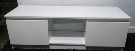 Photo of free White TV stand with blue led light (Osmondthorpe LS9) #2